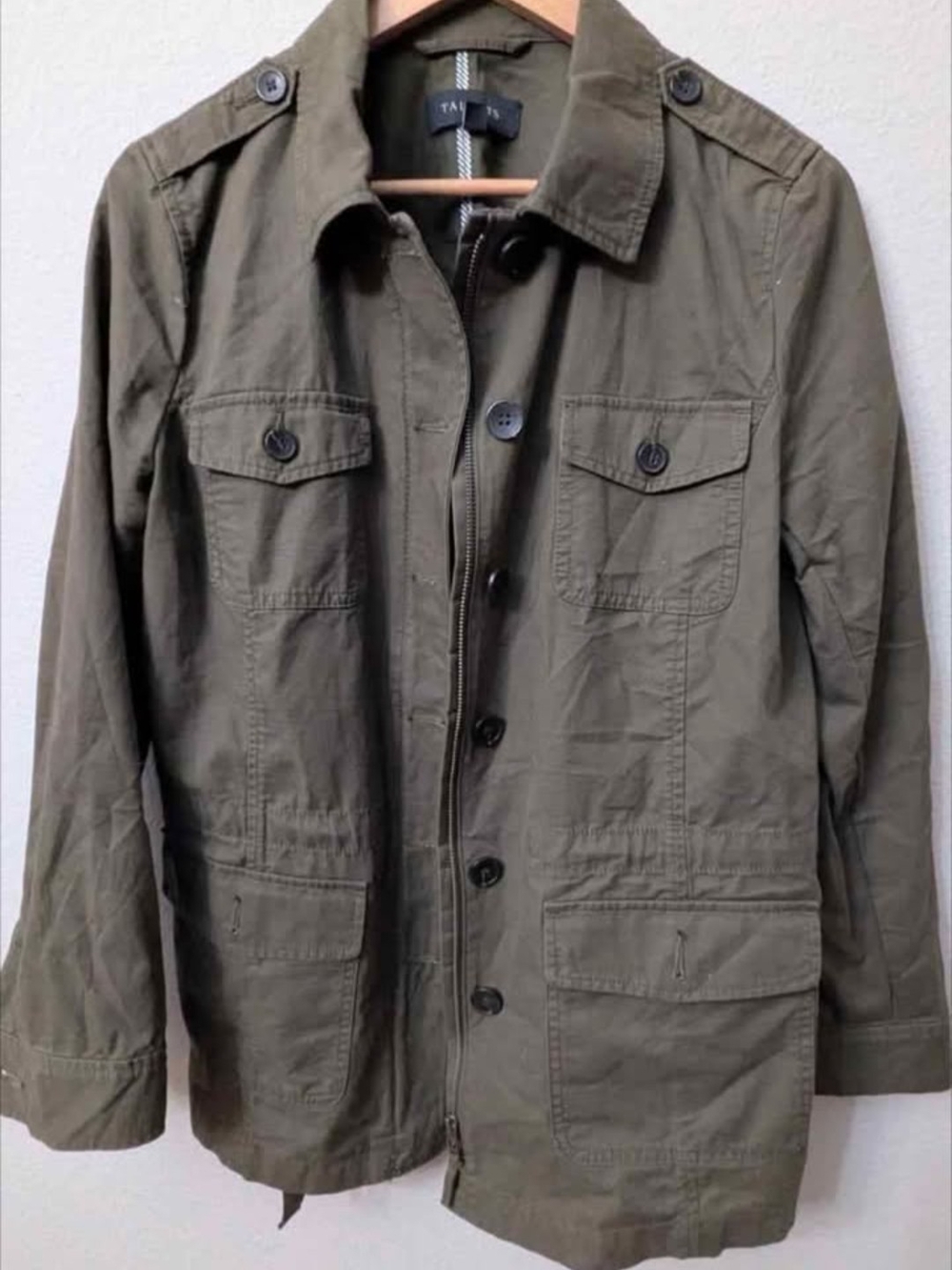 Women's Talbots Military-Style Utility Jacket - Olive Green